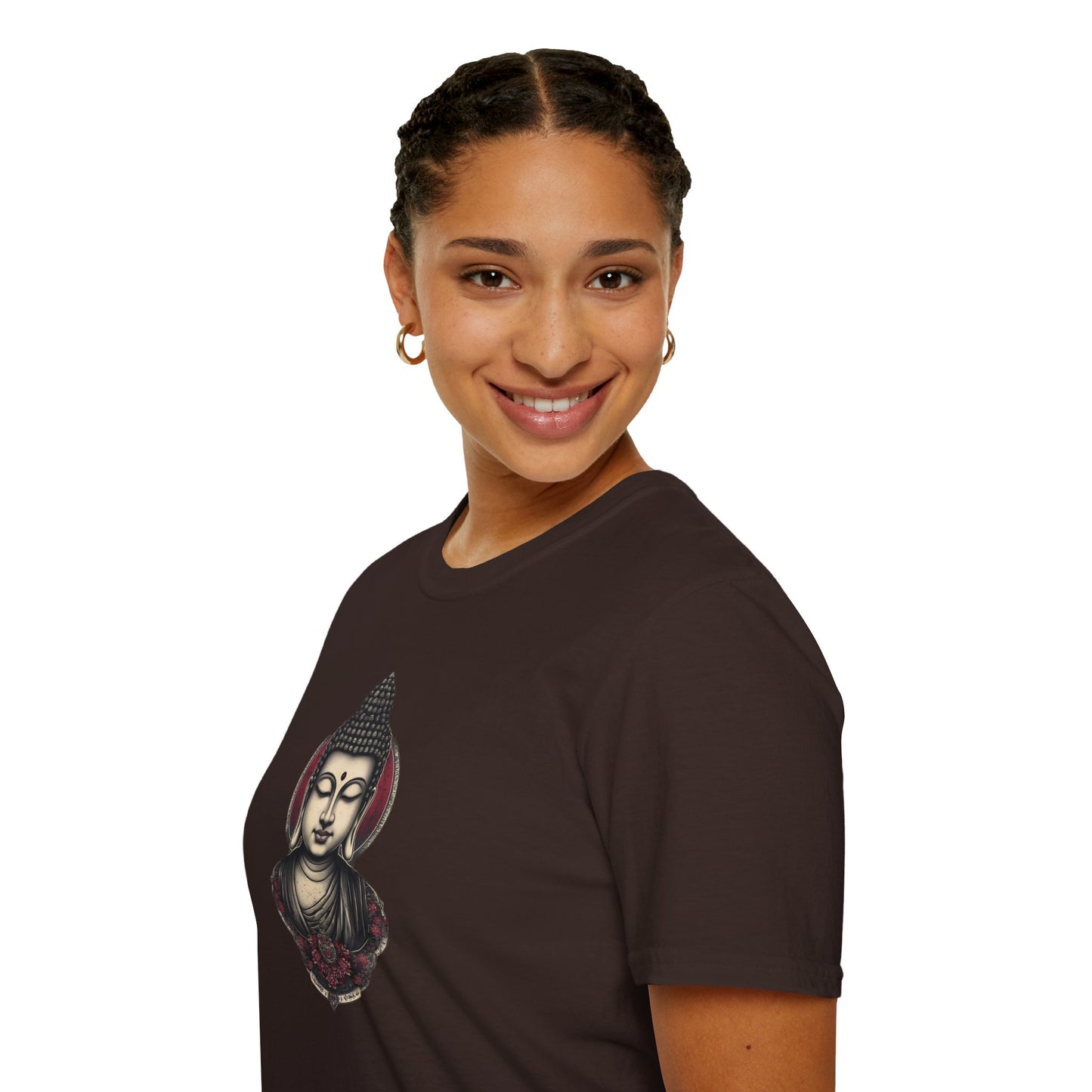 Buddha Portrait Tee — Zen Meditation Graphic T-Shirt