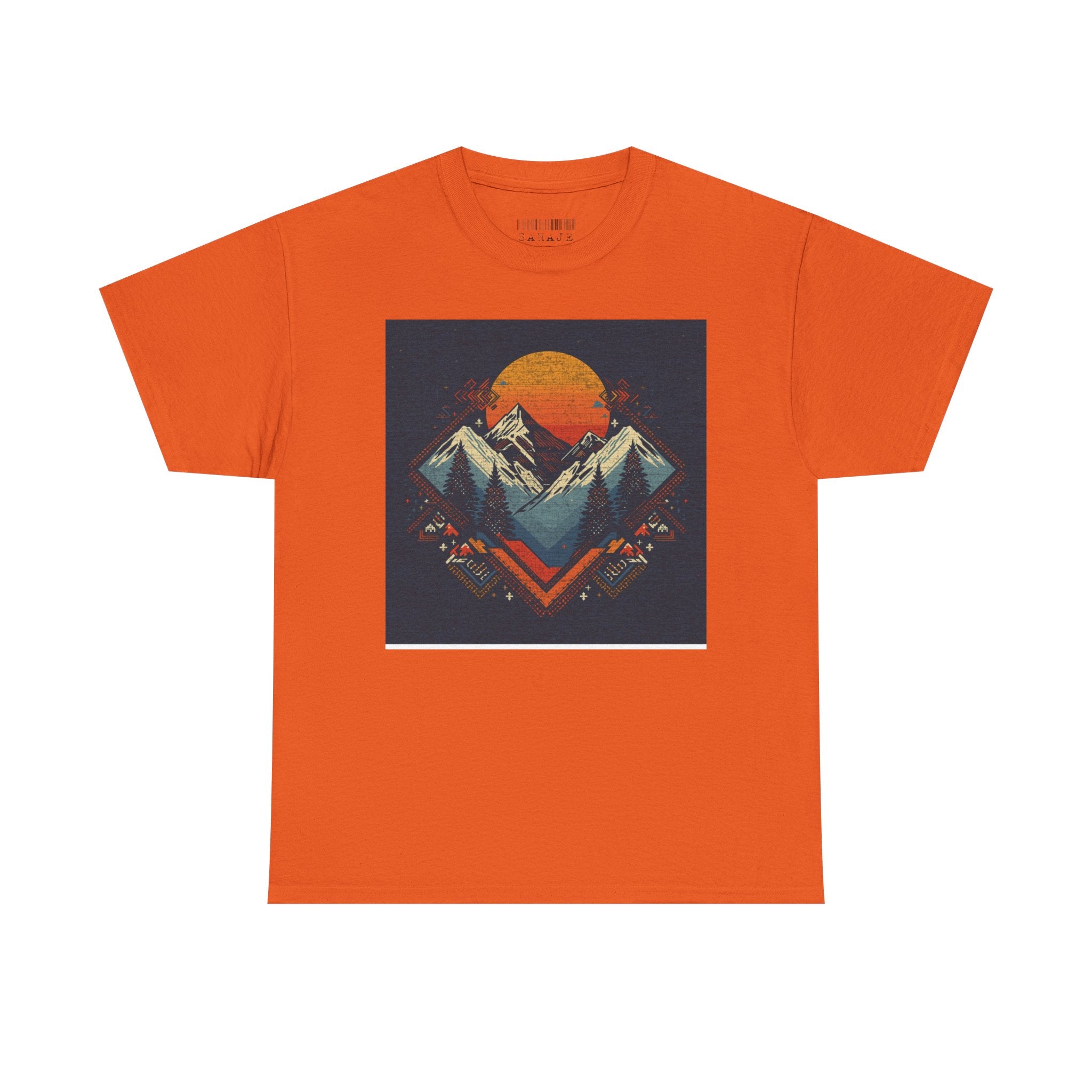 Mountain Sunset Graphic Tee — Vintage Retro Outdoor Nature T-Shirt