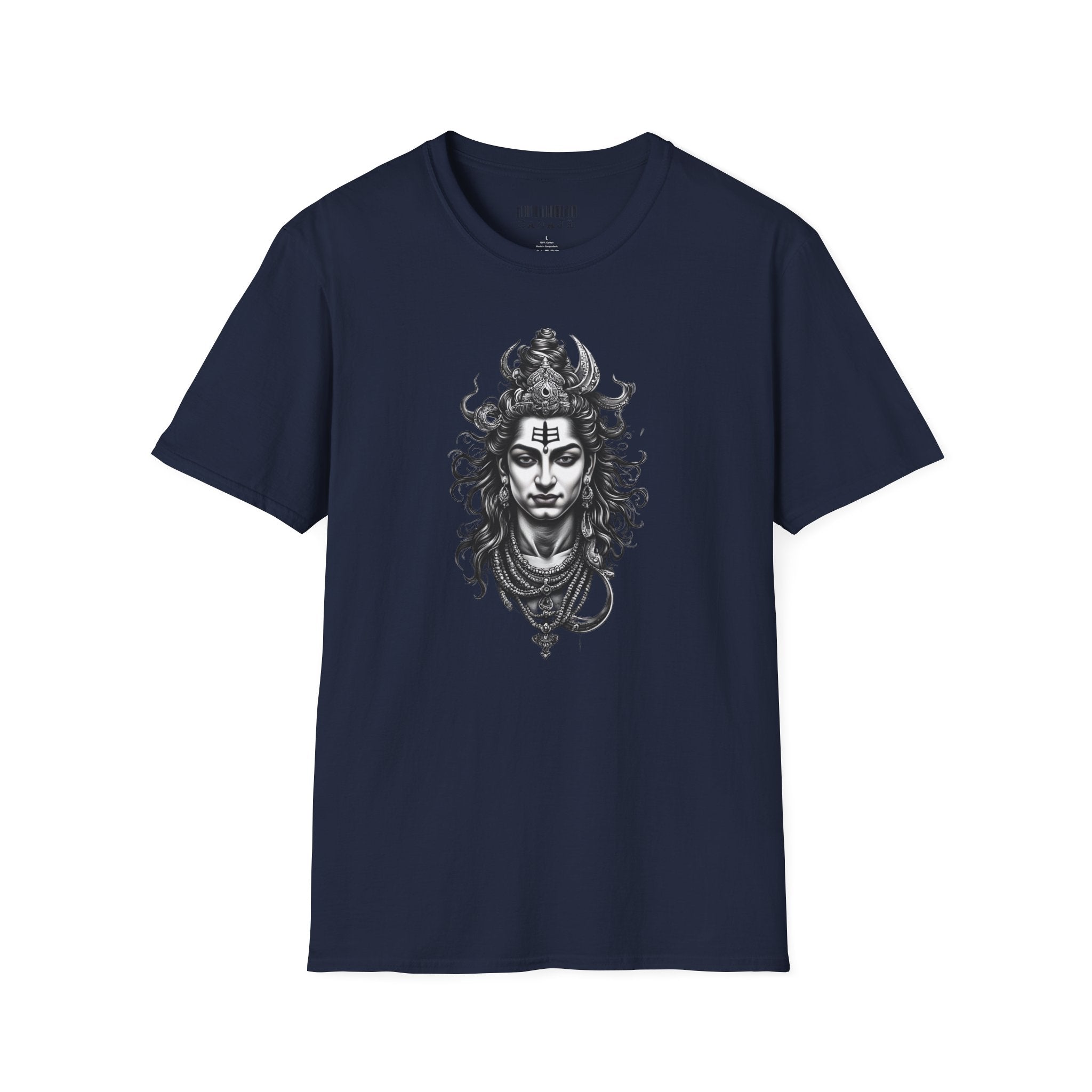 Shiva Portrait T‑Shirt — Hindu Deity Graphic Tee (Meditation, Yoga & Spiritual Wear)