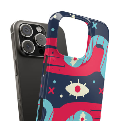 Colorful Abstract Slim Phone Cases, Trendy Phone Covers, Unique Gifts for Her, Artistic Mobile Accessories, Eye-Catching Phone Designs