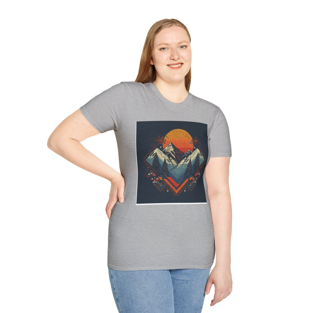 Retro Mountain Sunset T-Shirt