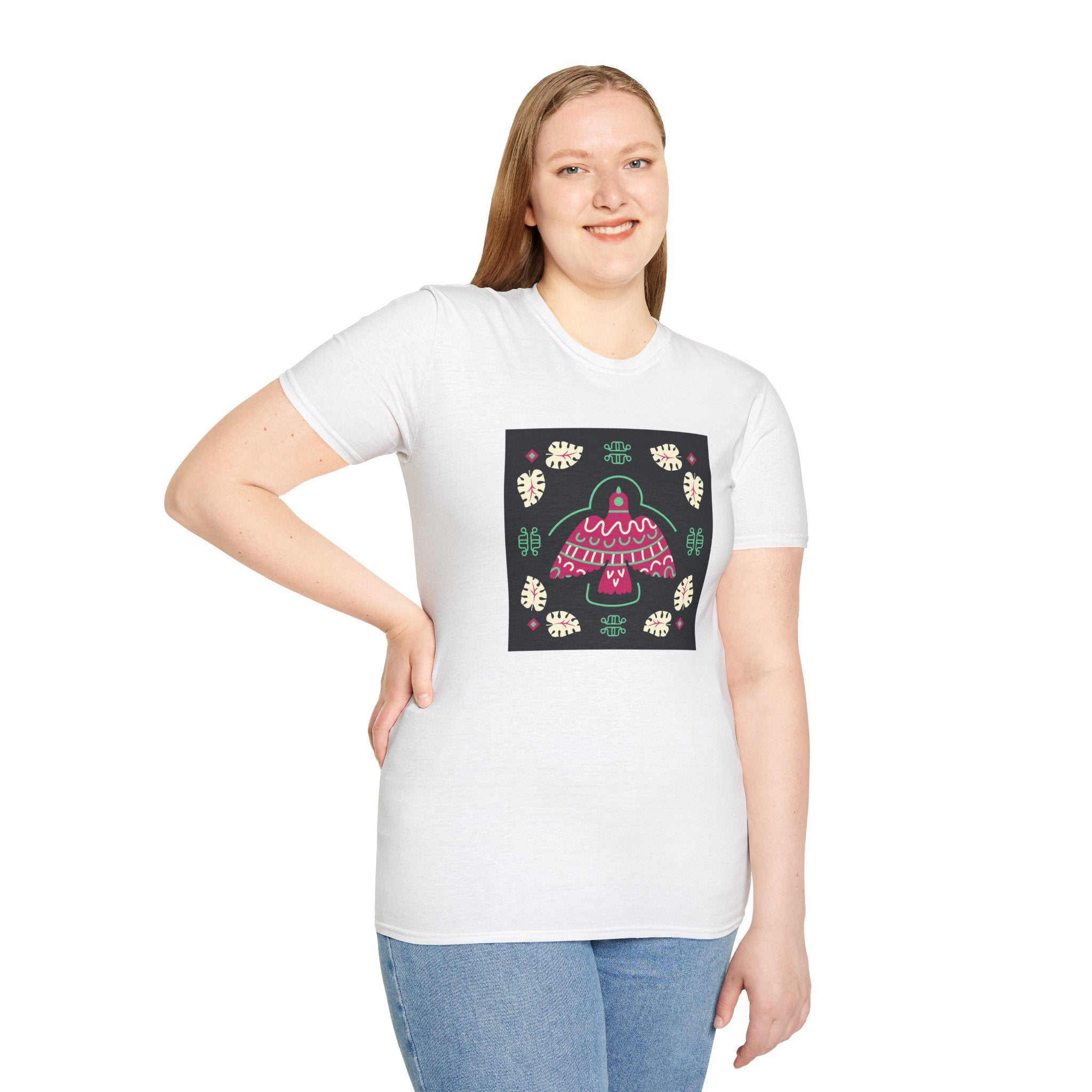 Mushroom Folk Art T-Shirt — Creepy Cute Pink Mushroom Design
