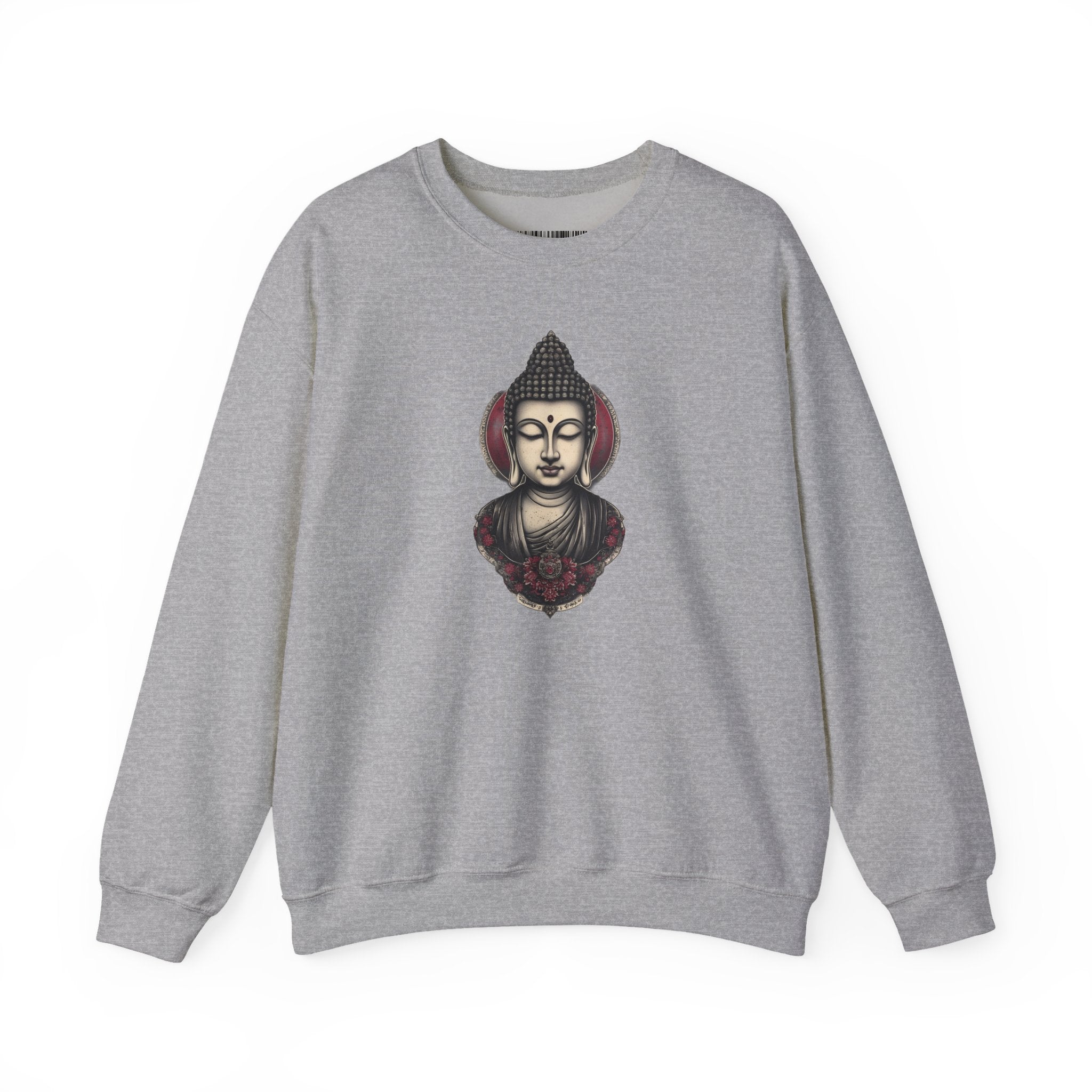 Buddha Lotus Crewneck Sweatshirt — Tranquil Meditation Graphic