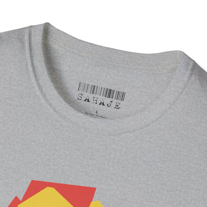 Abstract Faces Graphic T-Shirt — Modern Geometric 'Sahaje' Art Tee