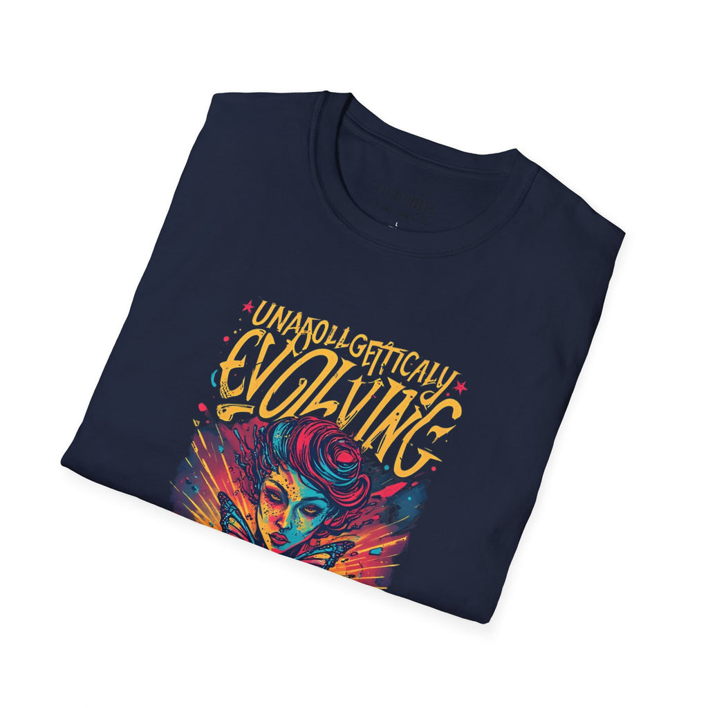 Evolving Butterfly Graphic T-Shirt — "Unapologetically Evolving" Vibrant Psychedelic Tee