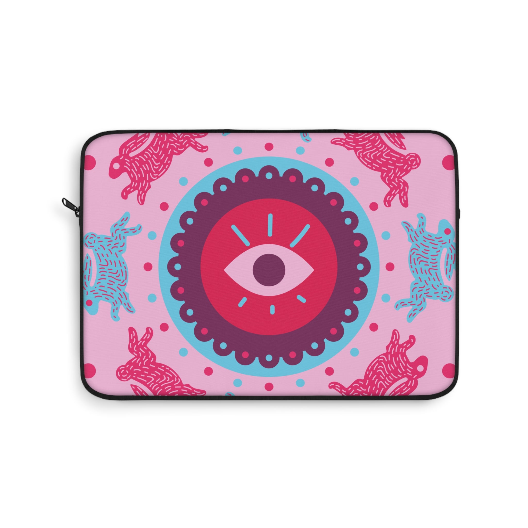 Bohemian Laptop Sleeve with Eye and Rabbit Design, Colorful Tech Accessory, Stylish Gift for Students, Vibrant Workstation Decor, [...]