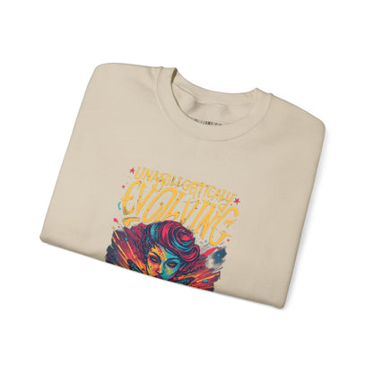 Evolving Butterfly Crewneck Sweatshirt — "Unafraid, Authentically Evolving" Inspirational Pullover