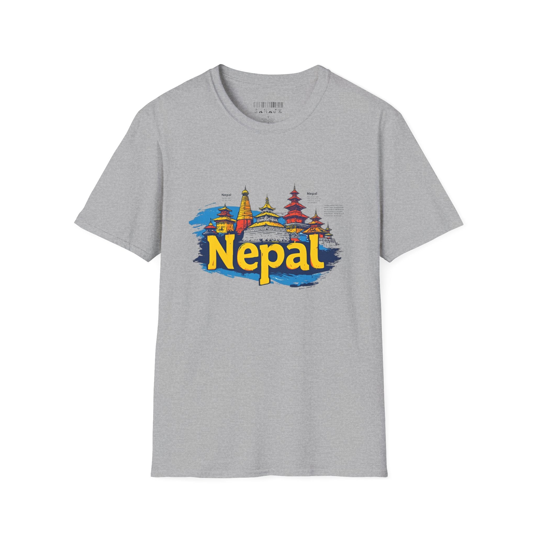 Nepal Temple Skyline T-Shirt – Nepali Cultural Heritage Graphic Tee, Travel & Spiritual Design