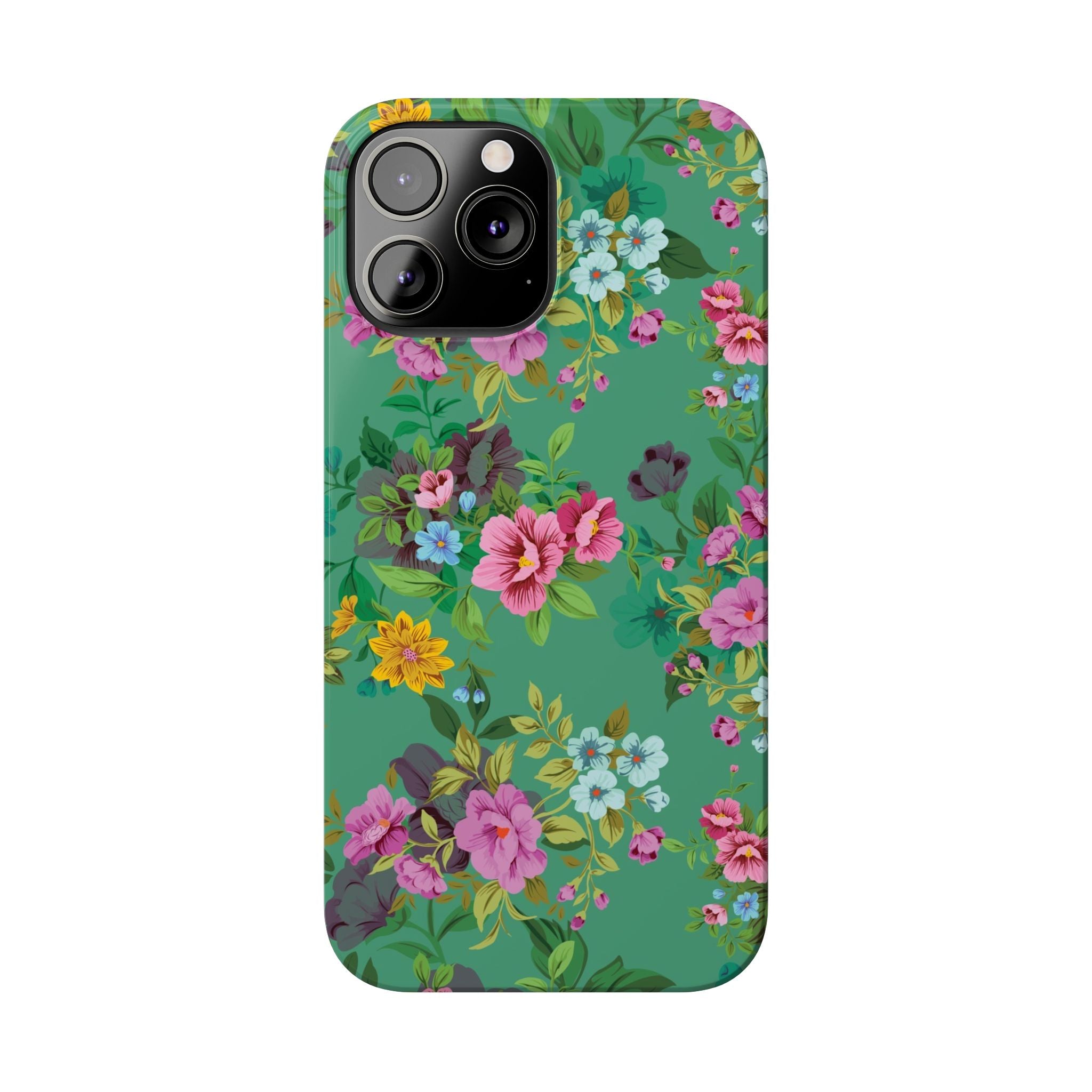 Floral Slim Phone Case - Cute Botanical Design, Gift for Spring, Nature Lovers, Customizable Phone Cover, Trendy Accessories, Flower Power