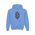 Youth Hoodie with Gothic Goddess Skull Art — Dark Fantasy Graphic Pullover