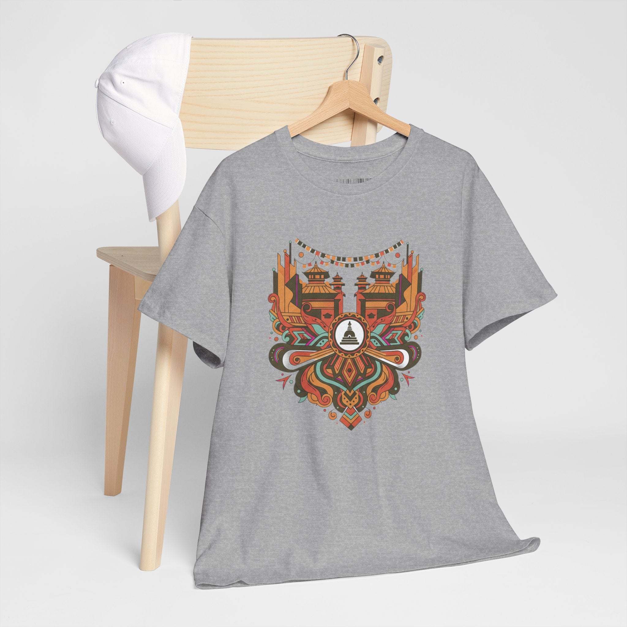 Mandala Cityscape Tee — Boho Urban Art Graphic T-Shirt