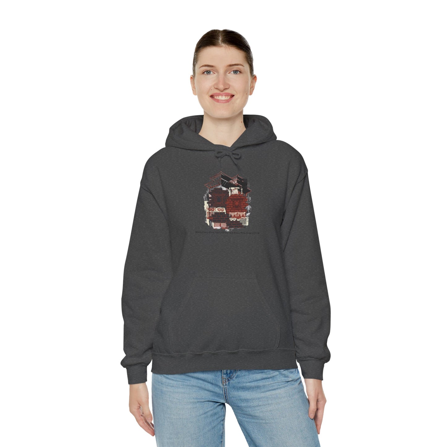 Hoodie — Vintage Urban Industrial Building Graphic Hoodie (Architectural Sketch)