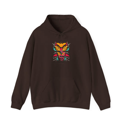 Floral Snake Hoodie — Colorful Serpent & Bloom Graphic Sweatshirt