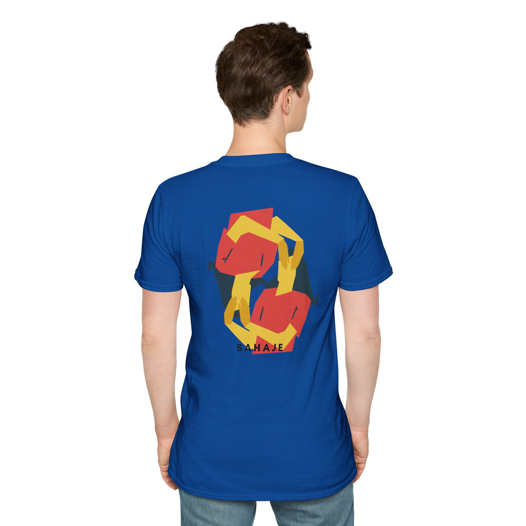Abstract Geometric Graphic T-Shirt — 'Sahahe' Modern Art Back Print