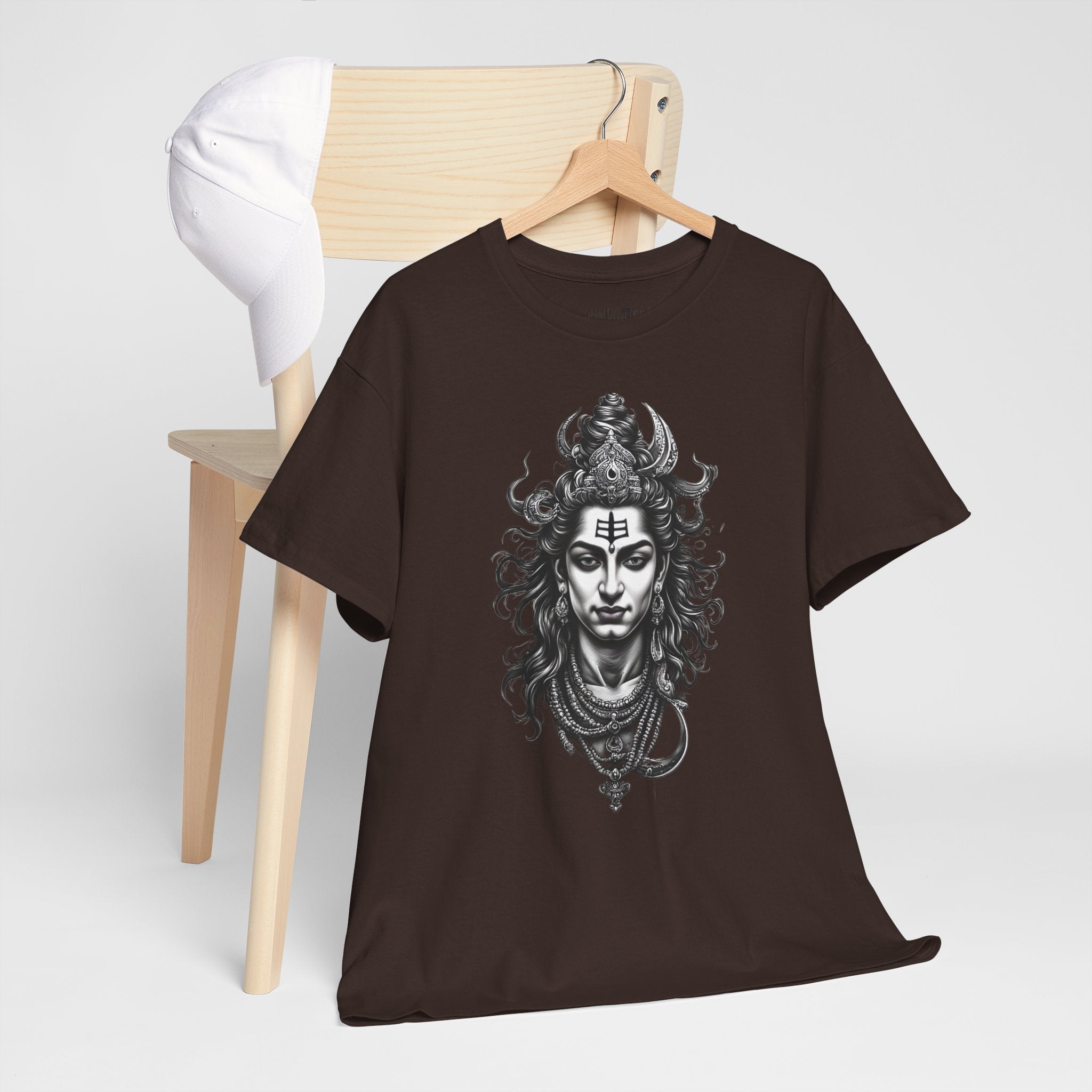 Shiva Portrait Tee — Hindu God Shiva Graphic T-Shirt