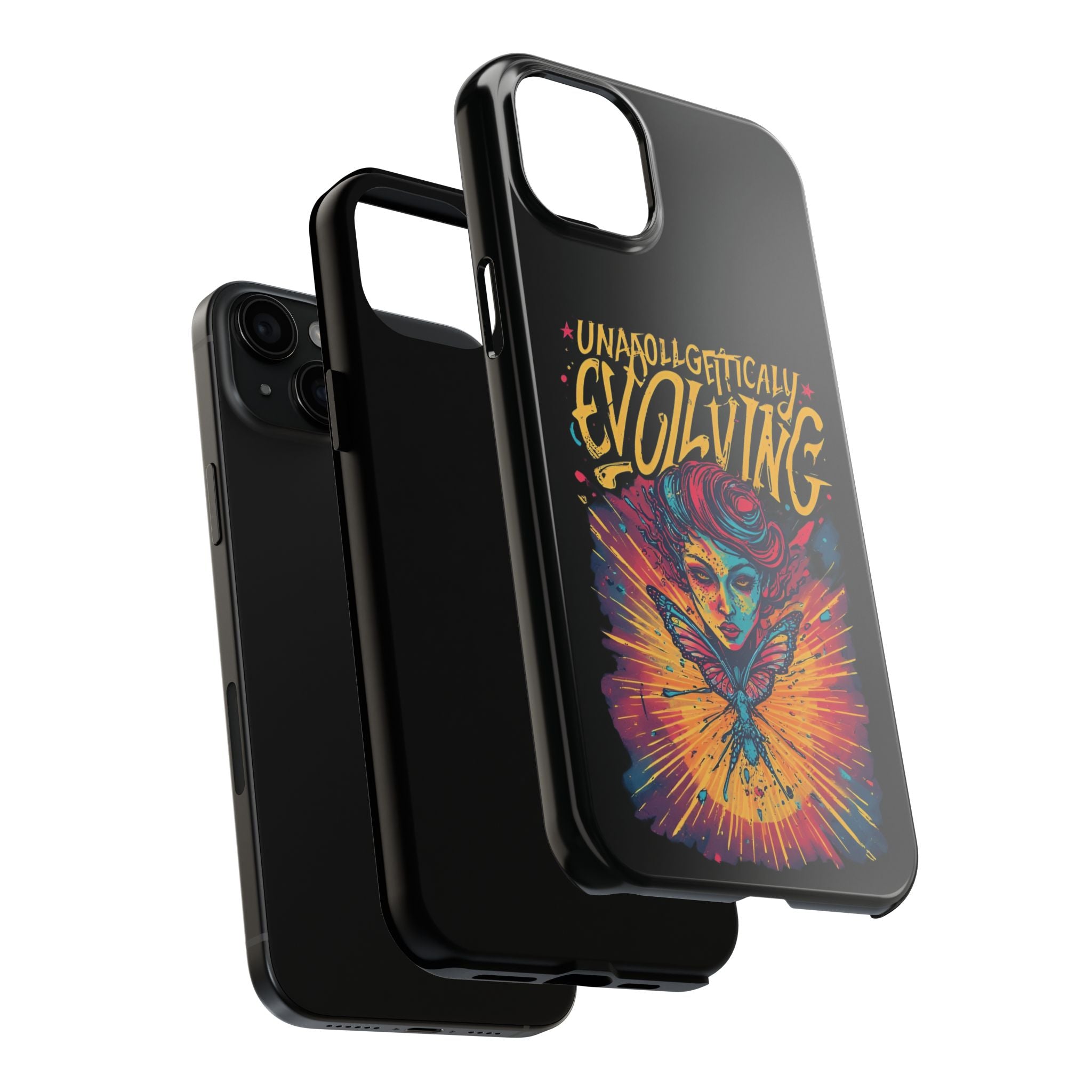Evolving Butterfly Phone Case — "Unapologetically Evolving" Artistic Protective Case