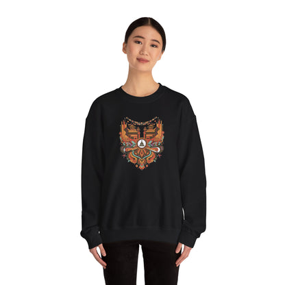 Vintage Tribal Fox Sweatshirt — Geometric Forest Animal Crewneck
