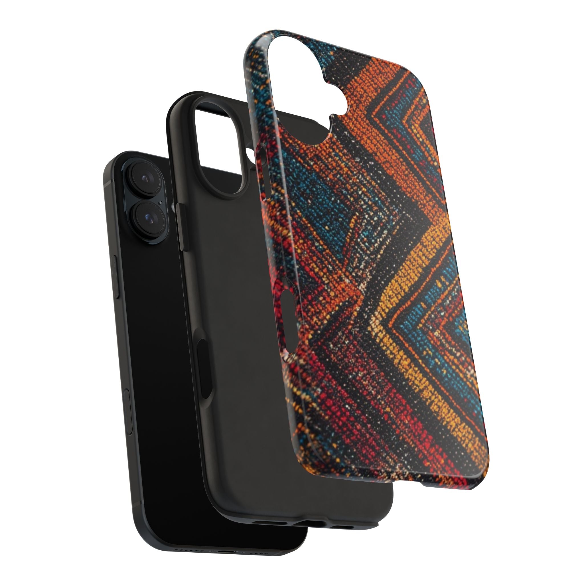 Tough Phone Case — Boho Geometric Rug Pattern, Protective iPhone Cover