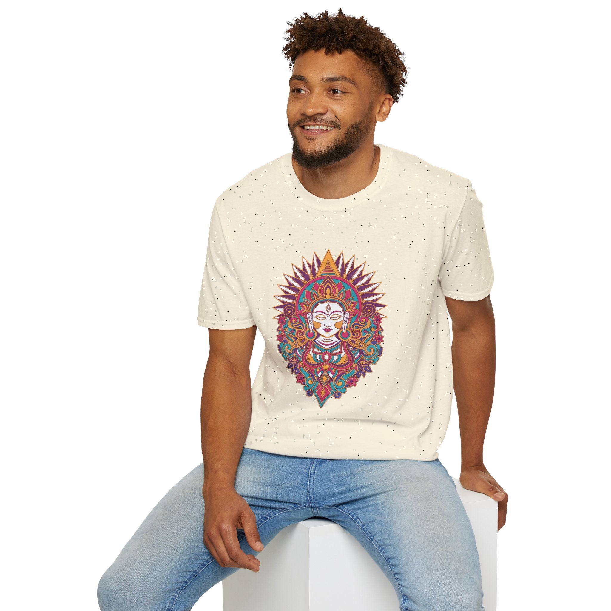Mystic Goddess Mandala T-Shirt — Colorful Boho Spiritual Tee