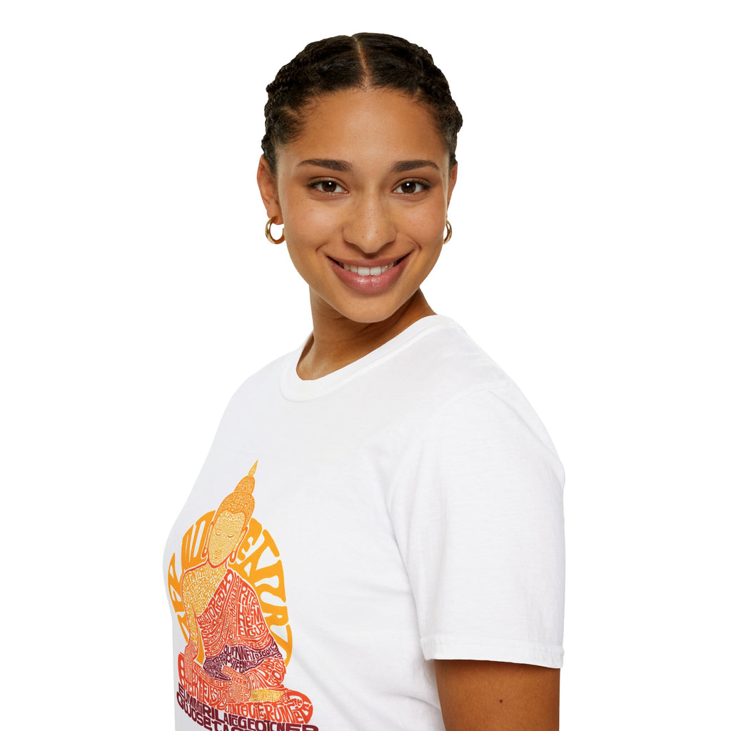 Buddha Graphic Tee — Retro Sun Meditation Shirt