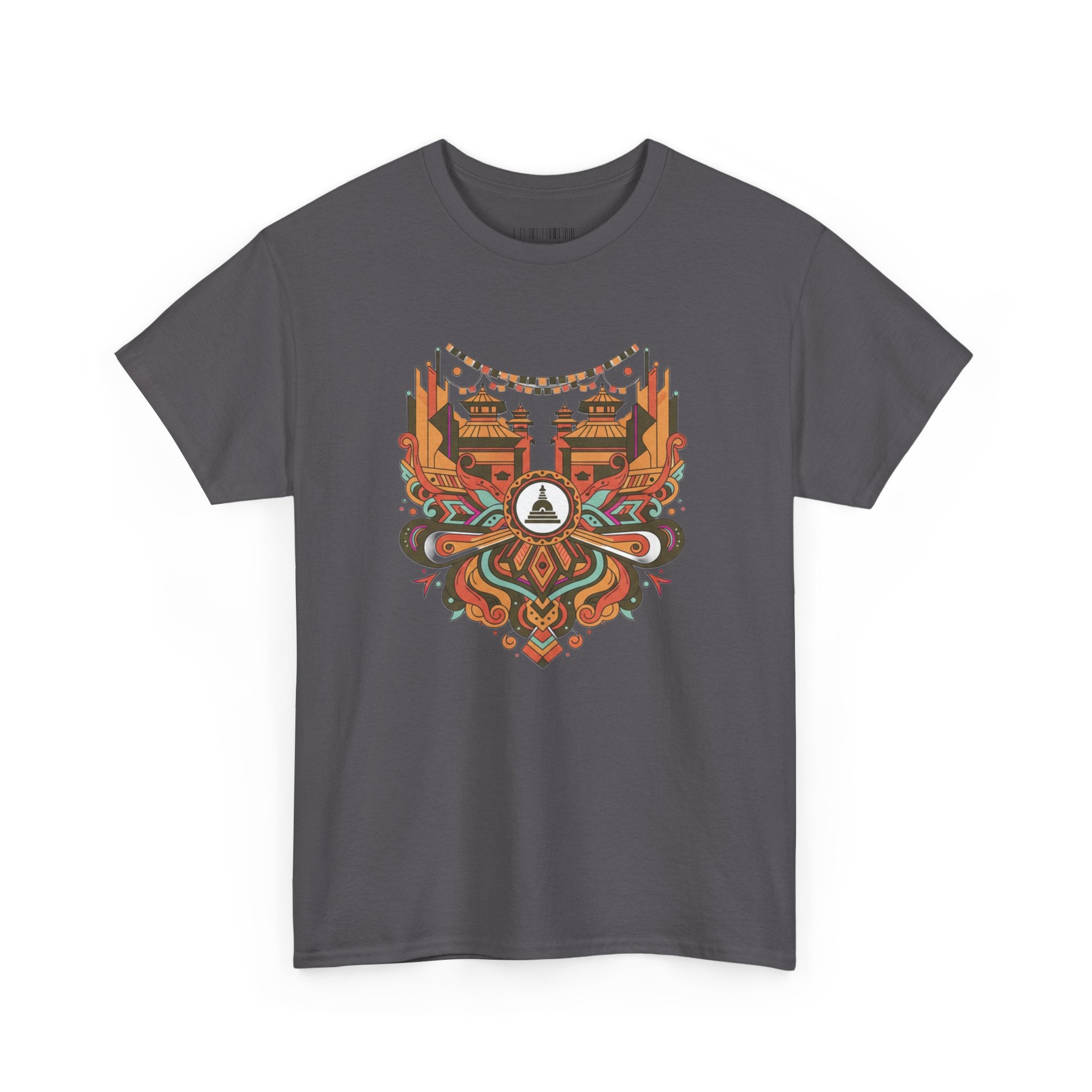 Mandala Cityscape Tee — Boho Urban Art Graphic T-Shirt