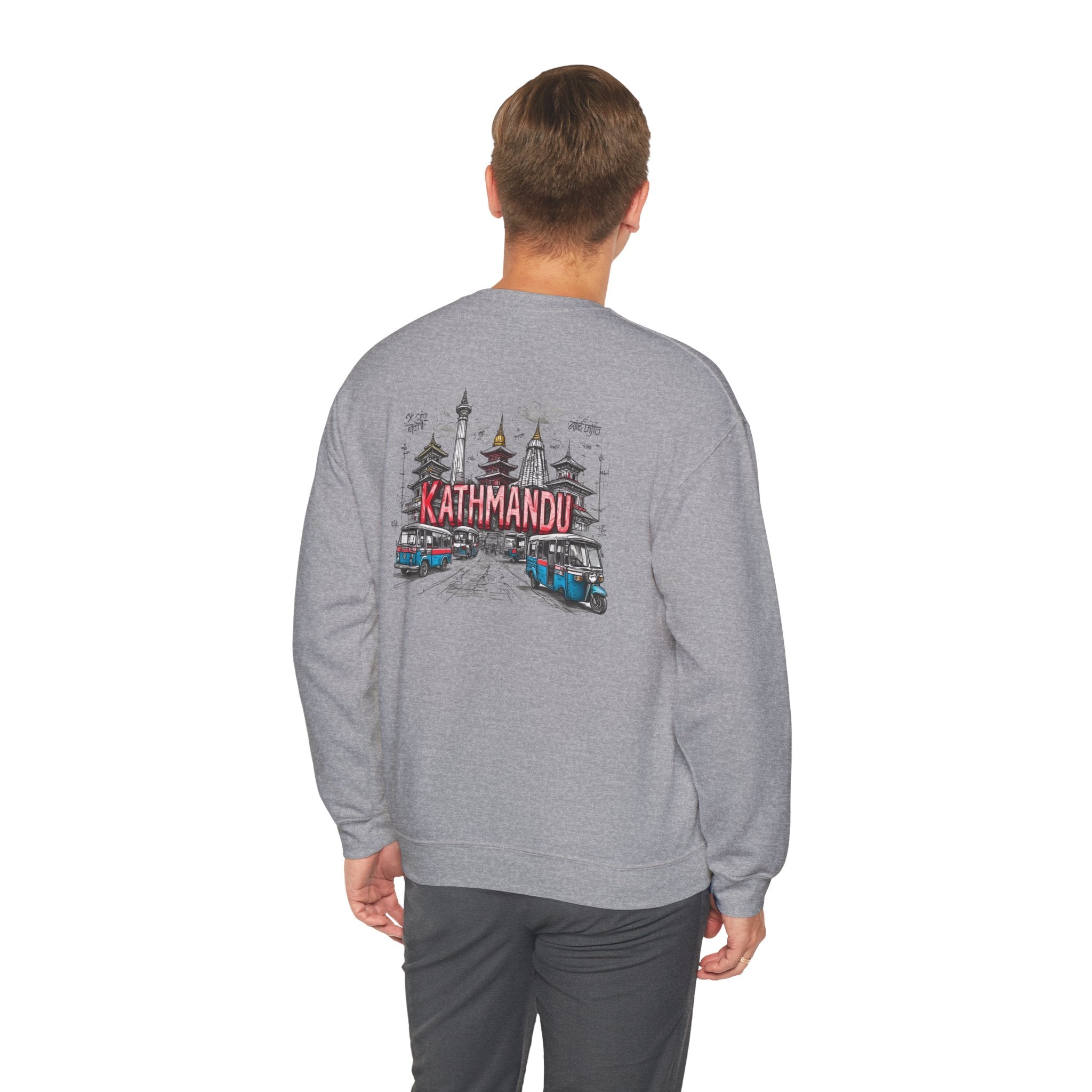 Kathmandu Crewneck Sweatshirt — Nepal Travel Graphic Pullover