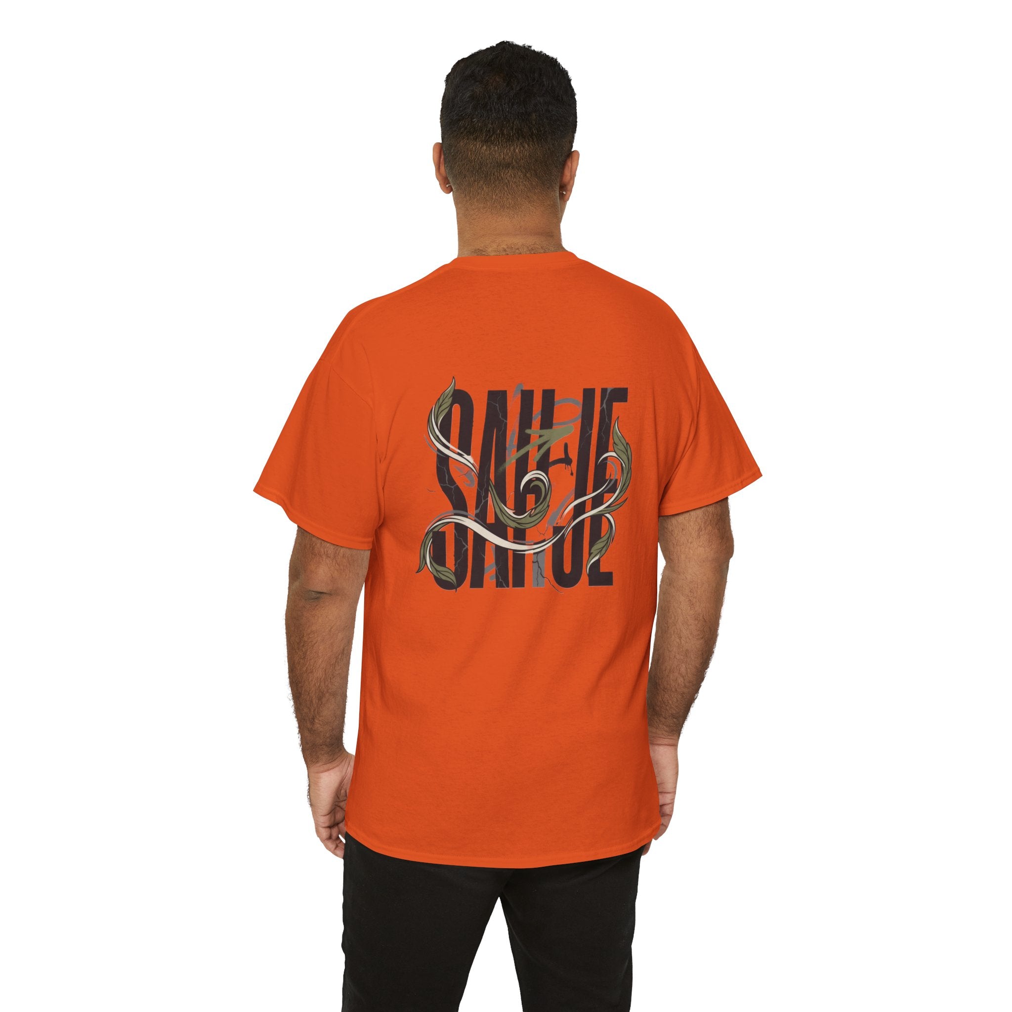 Graphic Tee — 'Savage' Typography with Snake Accent
