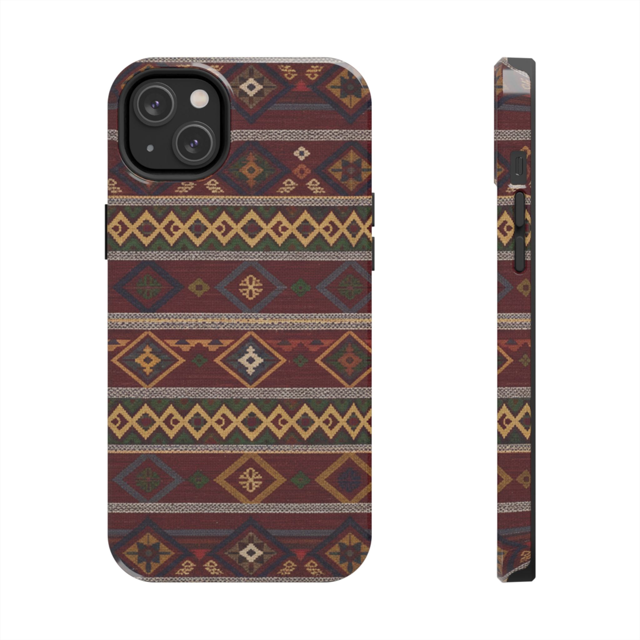 Aztec Pattern Tough Phone Case — Rustic Tribal Protective Cover