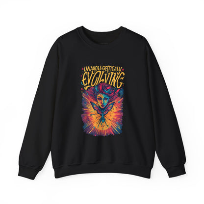 Evolving Butterfly Crewneck Sweatshirt — "Unafraid, Authentically Evolving" Inspirational Pullover