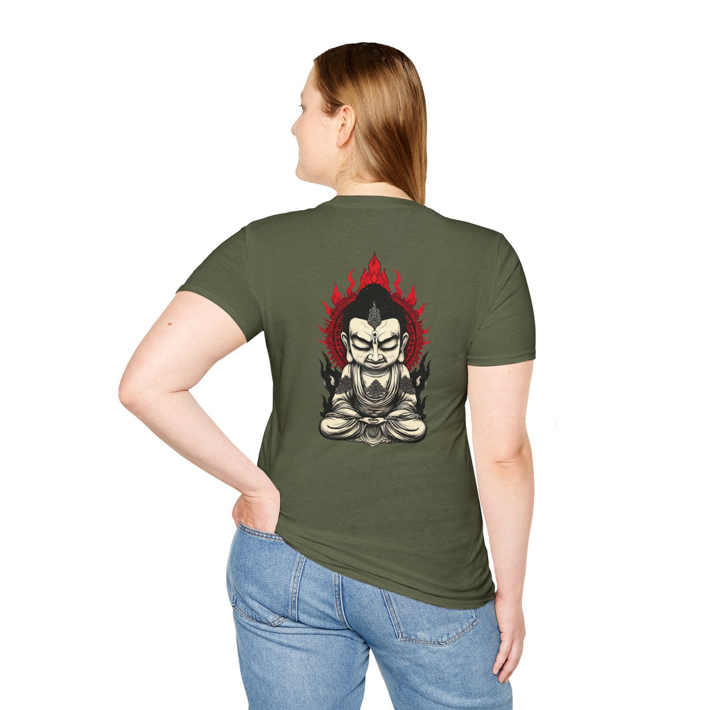 Buddha Flame T-Shirt — Fierce Meditating Buddha Graphic Tee