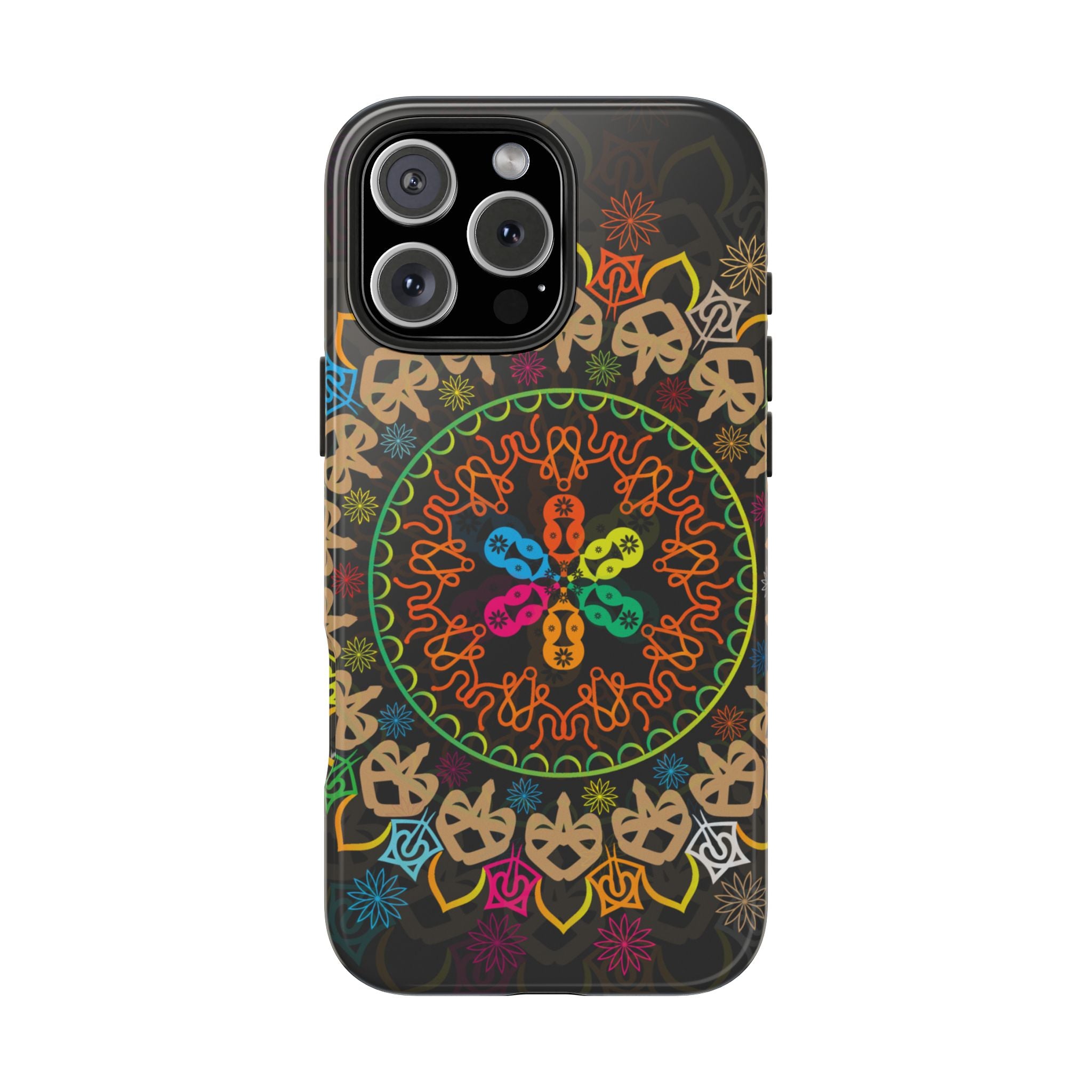 Colorful Mandala Tough Phone Cases - Vibrant Protection for Your Device, Gift for Art Lovers, Boho Style, Unique Phone Accessories