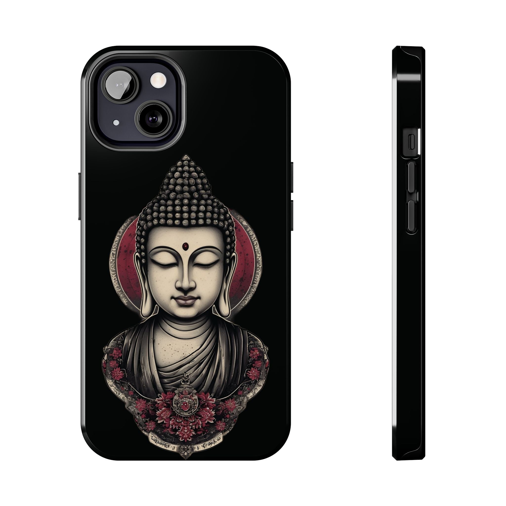 Buddha Floral Tough Phone Case — Protective Spiritual Phone Cover