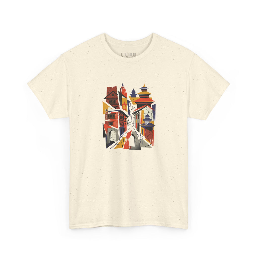 Cityscape Abstract Tee — Colorful Urban Architecture Graphic T‑Shirt