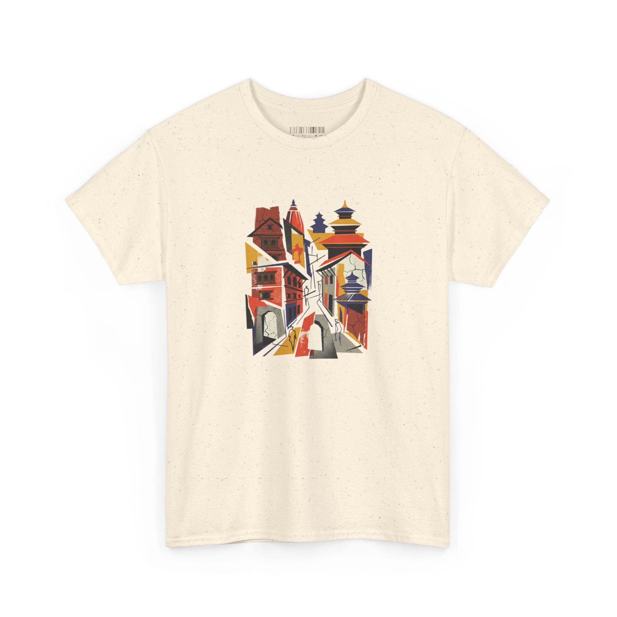 Cityscape Abstract Tee — Colorful Urban Architecture Graphic T‑Shirt