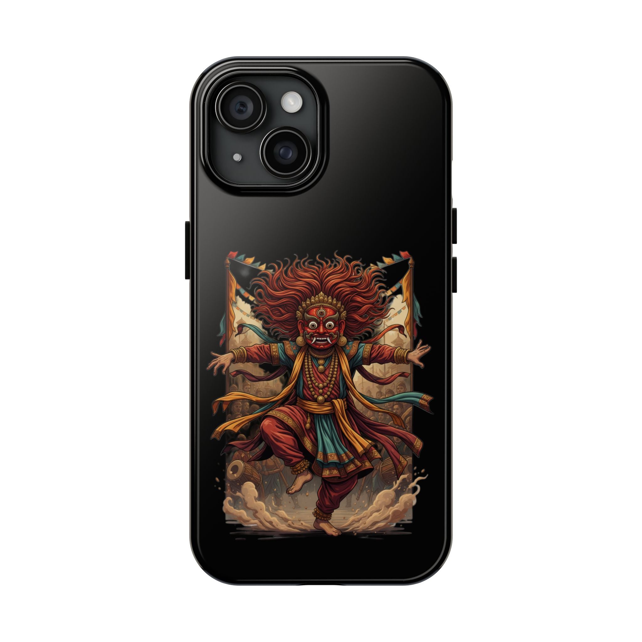 Tibetan Demon Dance Tough Phone Case — Bold Mythic Protective Cover