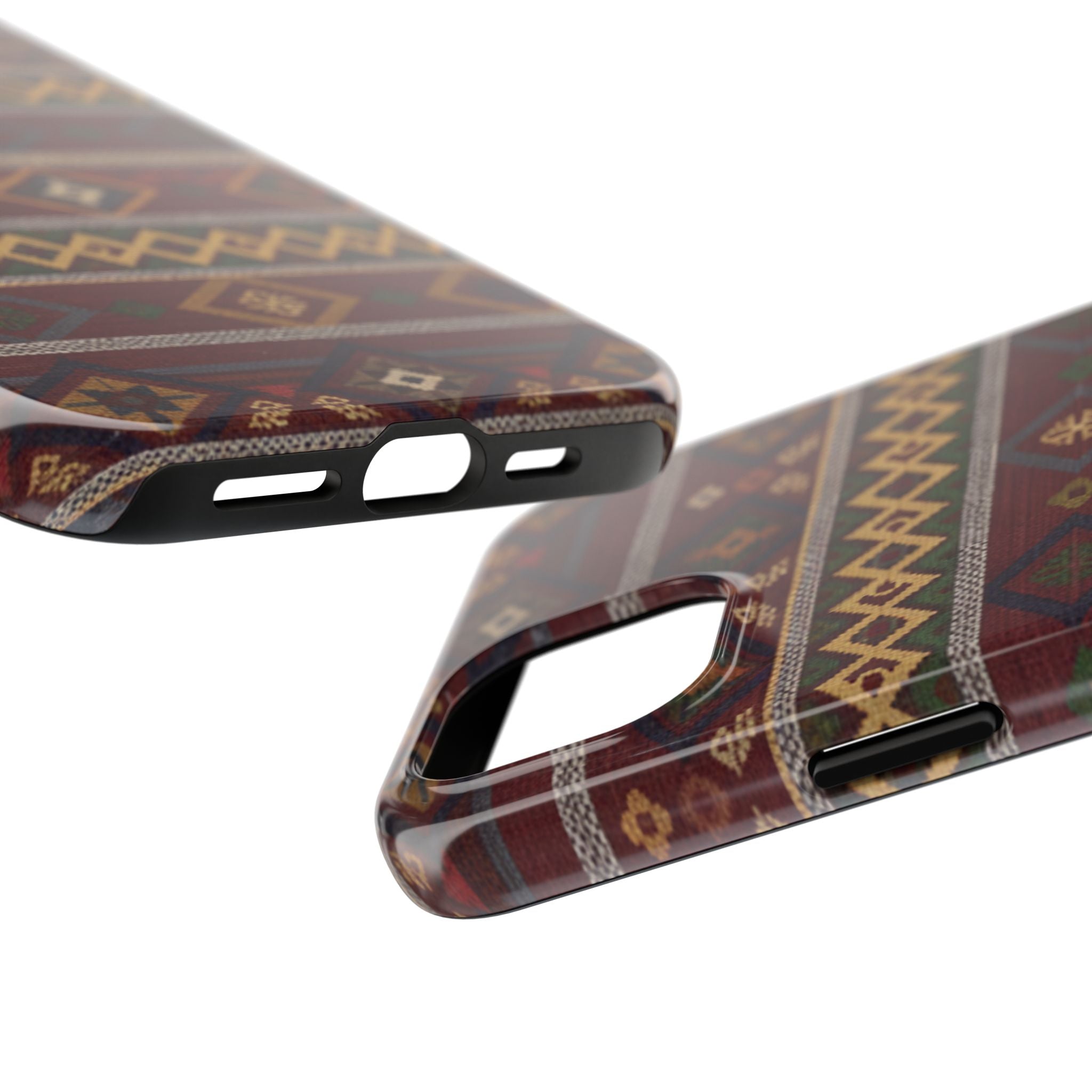 Aztec Pattern Tough Phone Case — Rustic Tribal Protective Cover