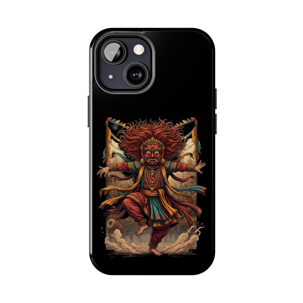 Tibetan Demon Dance Tough Phone Case — Bold Mythic Protective Cover