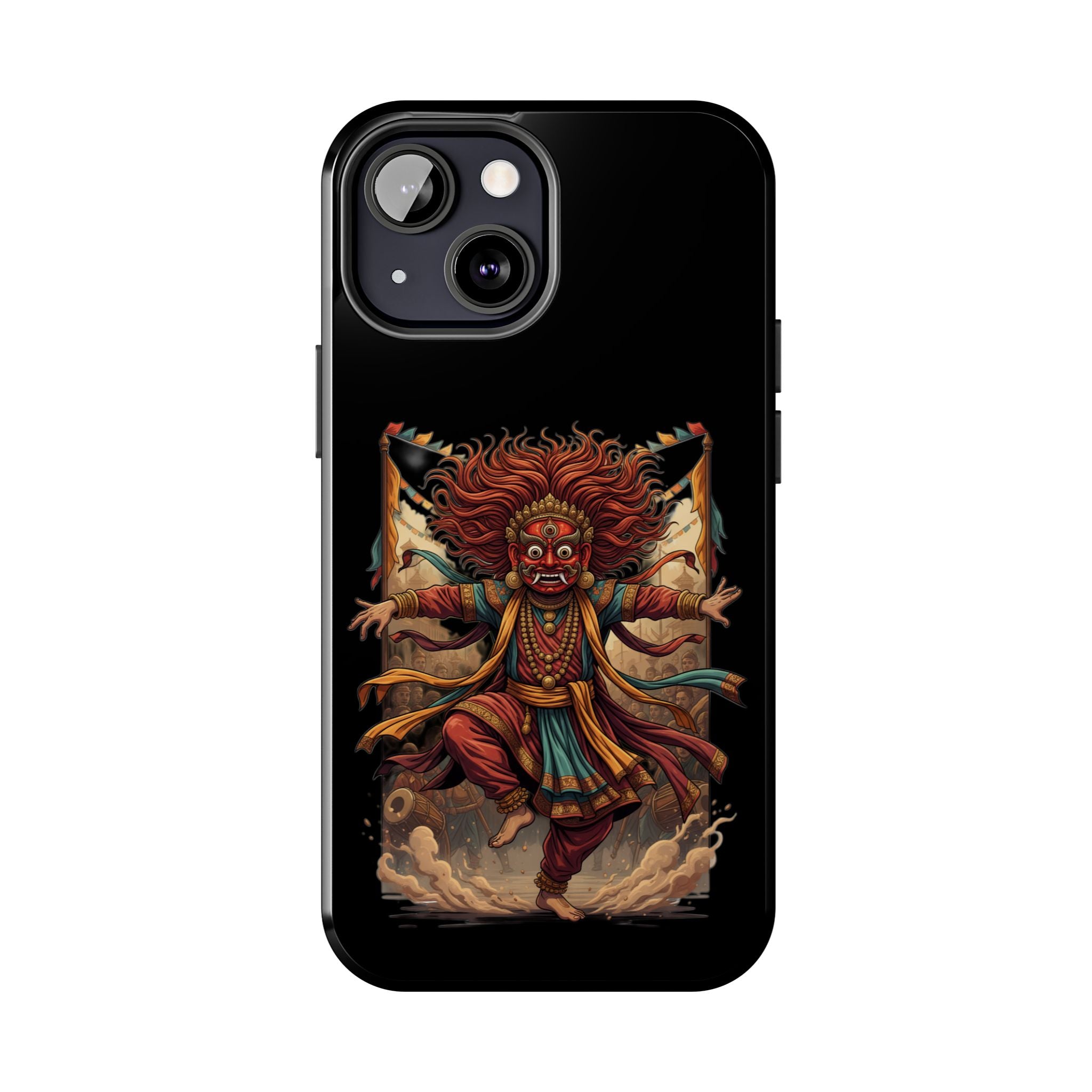 Tibetan Demon Dance Tough Phone Case — Bold Mythic Protective Cover