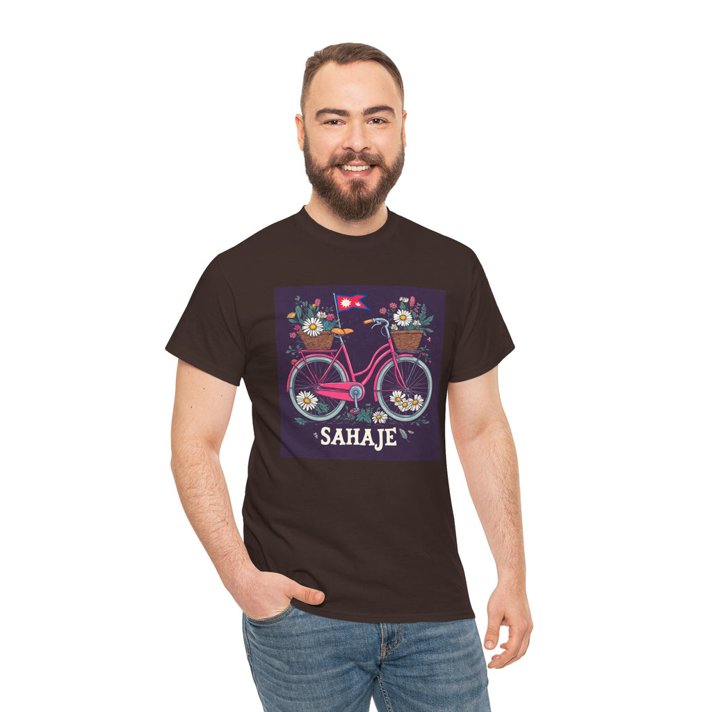 Sahaje Floral Bicycle T‑Shirt