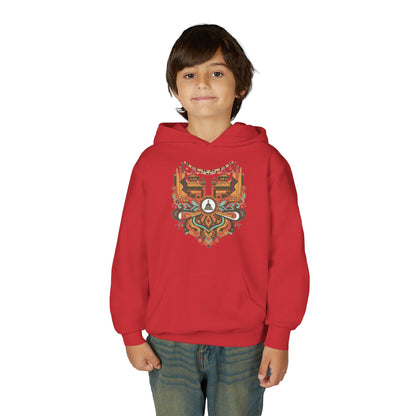 Youth Hoodie — Rustic Peace Mandala Graphic