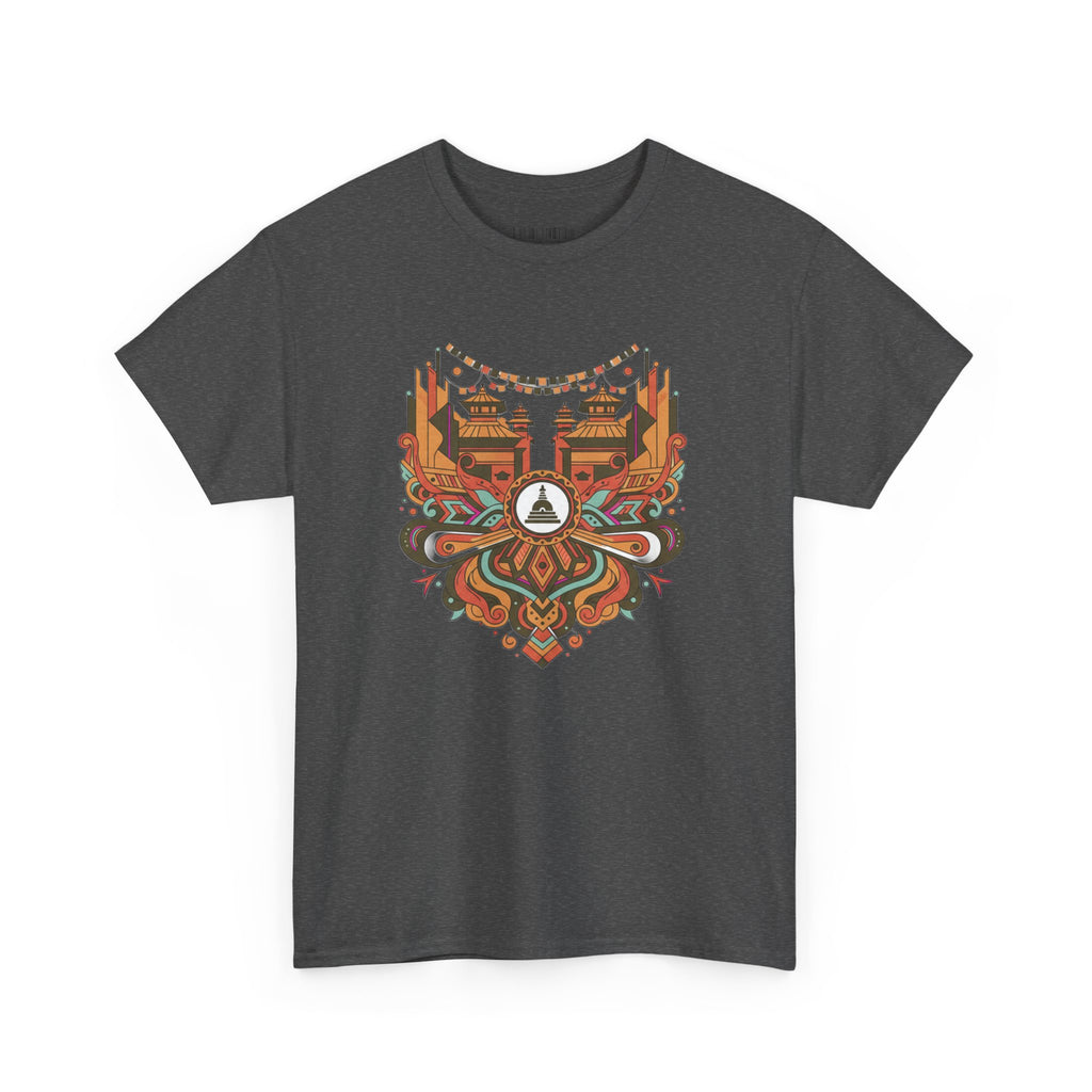 Mandala Cityscape Tee — Boho Urban Art Graphic T-Shirt