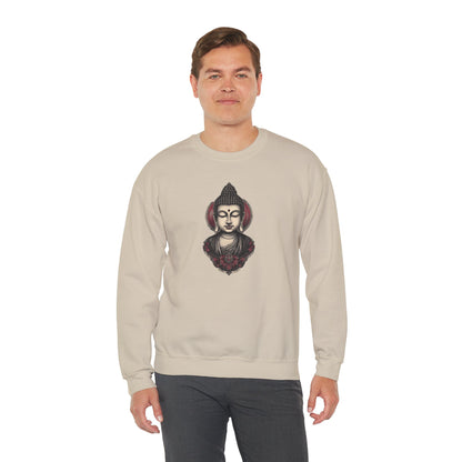 Buddha Lotus Crewneck Sweatshirt — Tranquil Meditation Graphic