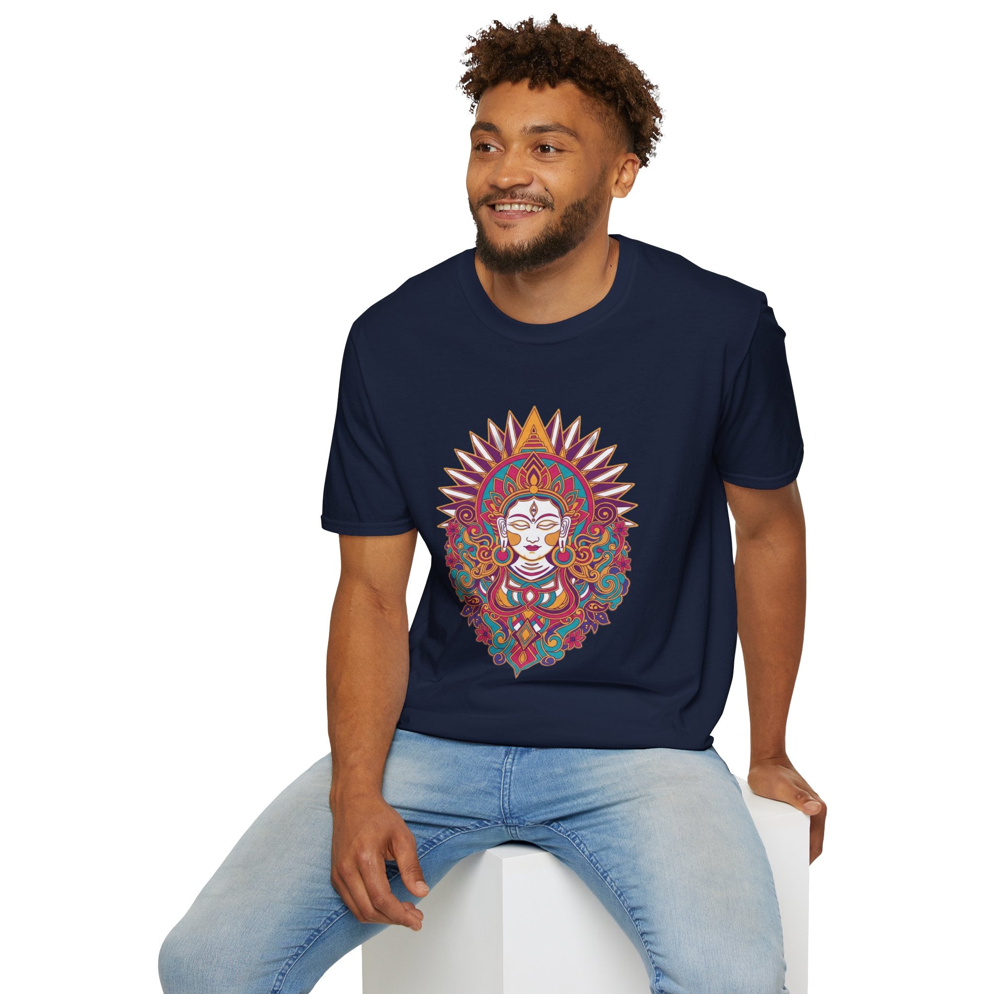 Mandala Goddess T-Shirt — Colorful Floral Spiritual Tee