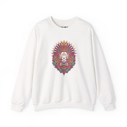 Crewneck Sweatshirt — Colorful Mandala Goddess Graphic