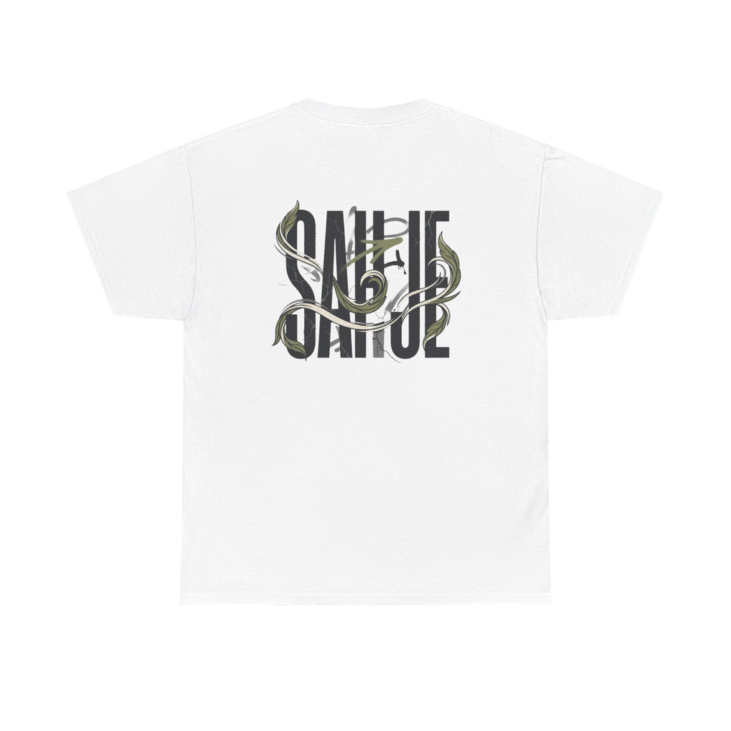 Graphic Tee — 'Savage' Typography with Snake Accent