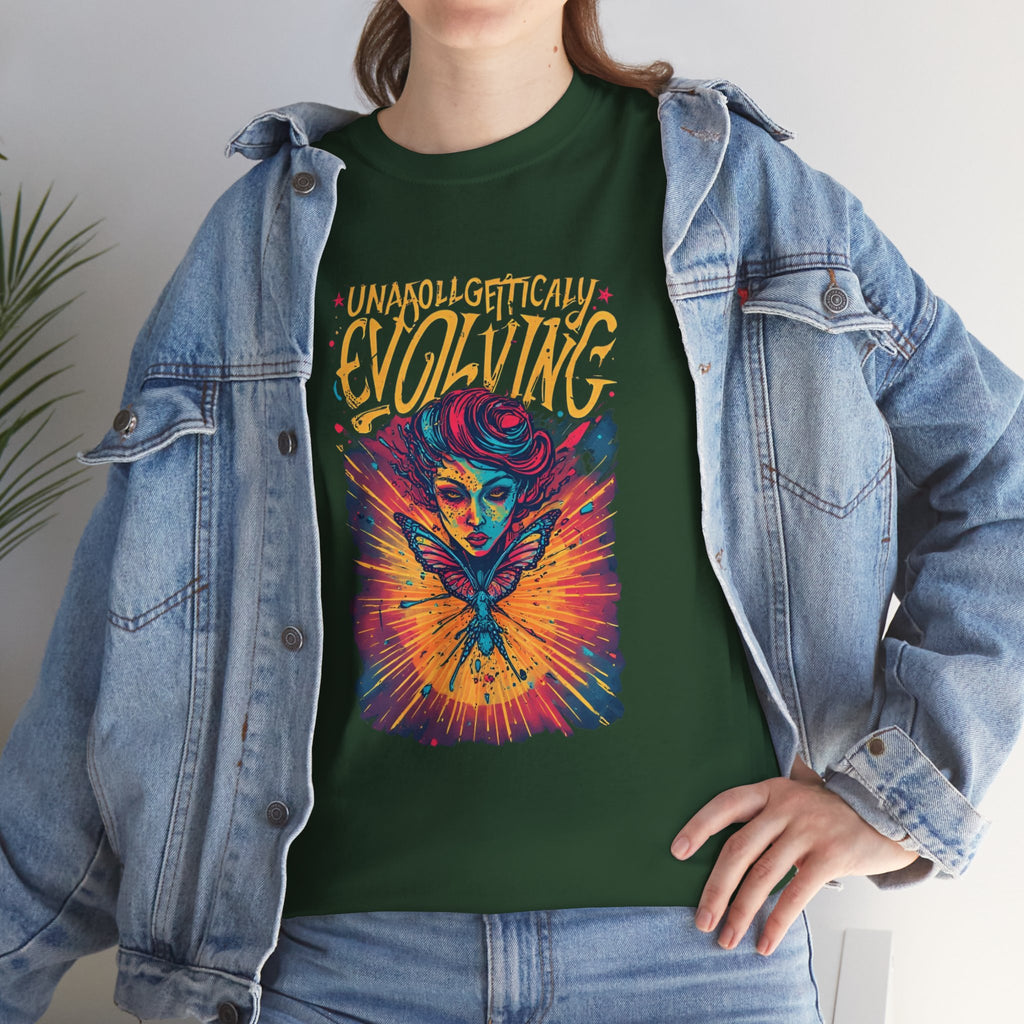 Evolving Alien Graphic Tee — "Unnaturally Evolving" Sci‑Fi Art T-Shirt