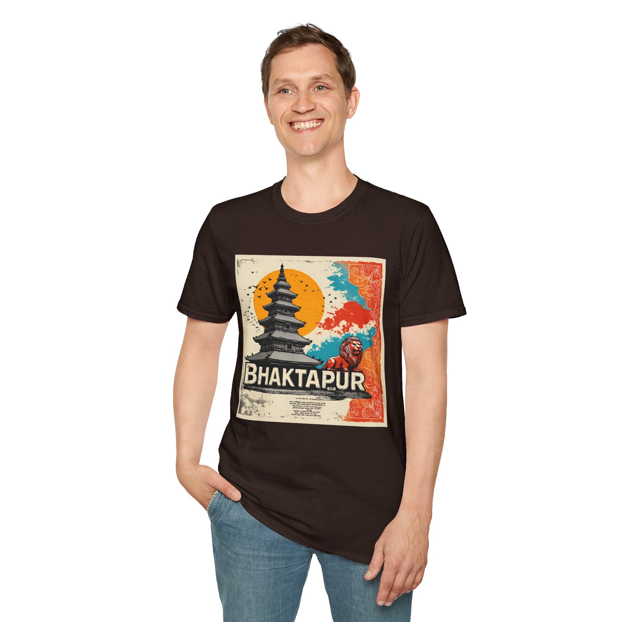 Bhaktapur Vintage Travel T-Shirt – Nepal Pagoda Graphic Tee