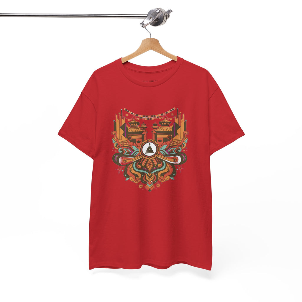 Mandala Cityscape Tee — Boho Urban Art Graphic T-Shirt