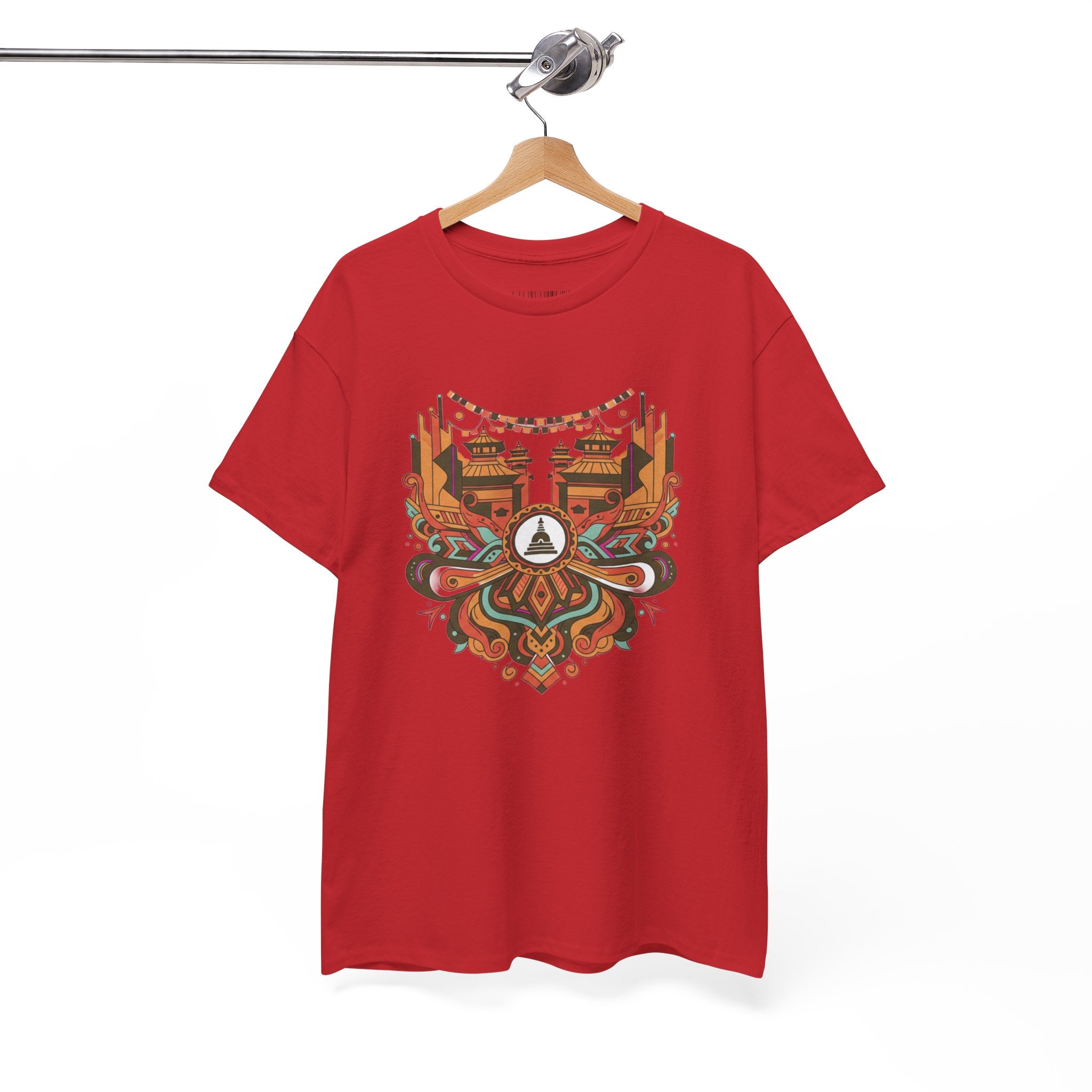 Mandala Cityscape Tee — Boho Urban Art Graphic T-Shirt