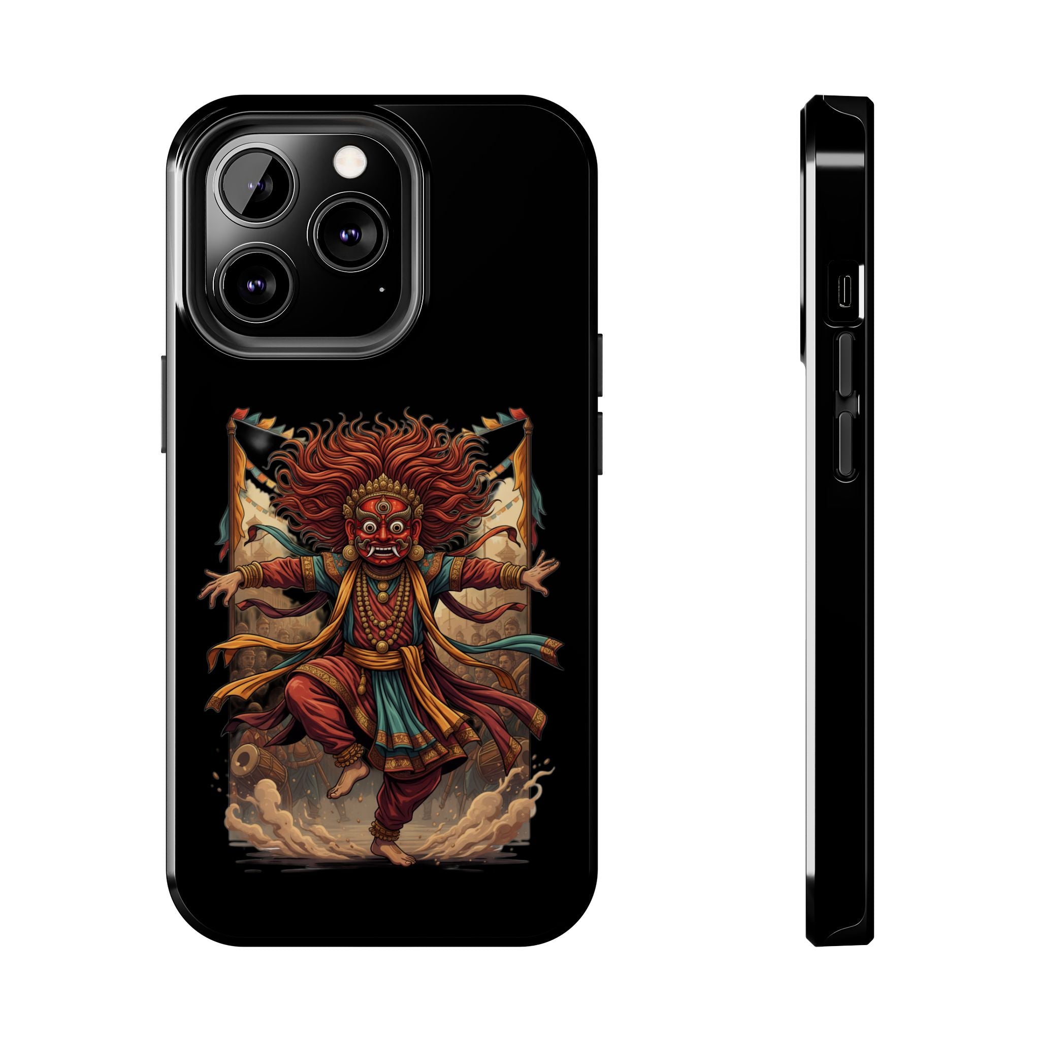 Tibetan Demon Dance Tough Phone Case — Bold Mythic Protective Cover